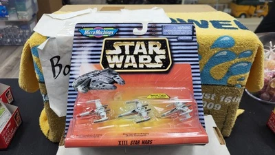 NIB 1996 XIII STAR WARS MICRO MACHINES RED BLUE GREEN SQUADRON X-WING BATTLE - Image 1 of 4