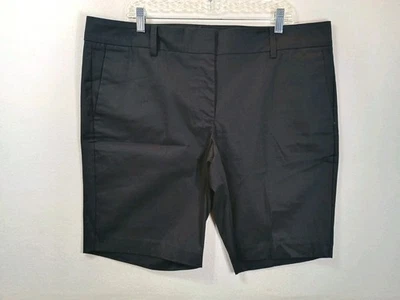 Ann Taylor Factory 10" Short Womens 16 Mid Rise Chino Black 40x10 NWT - Image 1 of 4