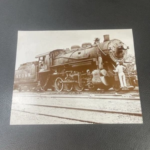 Vintage 14 x 11" NY, O & W Eisenbahn Lokomotive Motor 310 Echtfoto RPPC - Bild 1 von 3