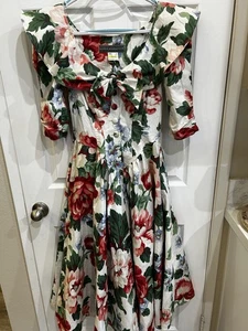 Vestido Karen Alexander De Colección Jardín Picnic Algodón Coreset Cottagecore Etiqueta 4 Pequeño - Imagen 1 de 13