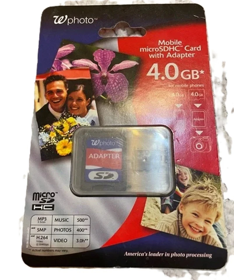 Walgreens Wphoto Mobile MicroSDHC Card with Adapter 4GB - Image 1 of 1