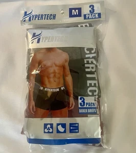 Hypertech 3er Pack Boxershorts Herren/Jungen Größe M schwarz grau und rot Farben - Bild 1 von 10