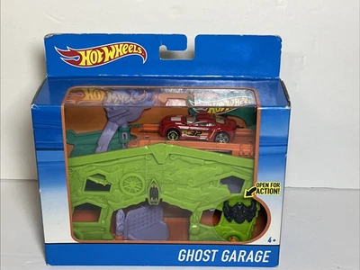 Hot Wheels Ghost Garage Track Set Playset W/ Red #32 Vehicle - Image 1 of 4
