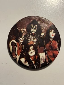 Kiss Hotline Button Pin Group Shot Ace 3" Original Vintage 70er Aucoin Badge - Bild 1 von 7
