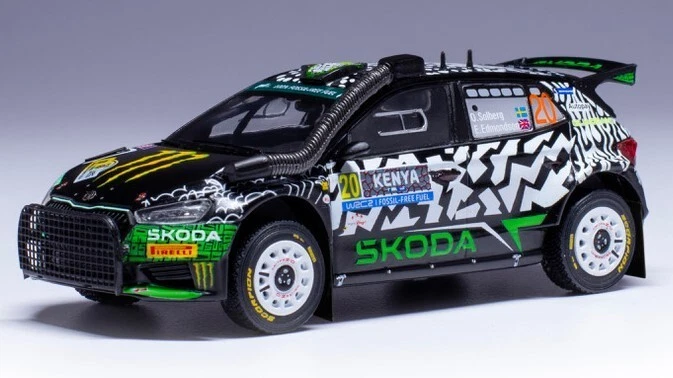 IXO Skoda Fabia Rally2 (2023) #20 Solberg Safari Rally Kenya 2024 1/43 RAM941.22