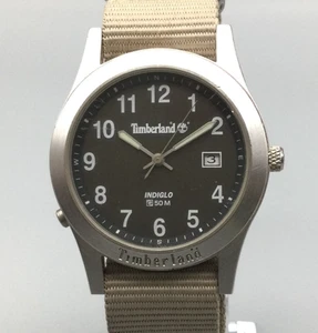 Reloj Timberland Hombre 38mm INDIGLO Fecha 50m Correa Beige Batería Nueva a - Imagen 1 de 16