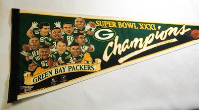 Green Bay Packers Super Bowl XXXI Campeones Banderín NFL Fútbol WinCraft-NUEVO Foto 1 de 4