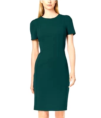 Calvin Klein Malachite Green Scuba Crepe Sheath Dress size 16 - Image 1 of 3