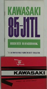 MANUAL DEL CICLISTA KAWASAKI 85 J1TL con folleto de garantía ¡DE COLECCIÓN! ¡MUY BONITO! - Imagen 1 de 4