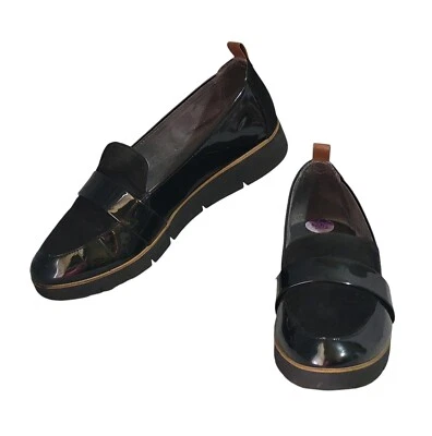 Dr. Scholl's Watson туфли коренастый мокасины размер 8,5 M черный лакированная кожа замши - Изображение 1 из 4