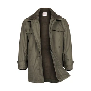German Parka Original Army Jacket Military Fleece Lined Winter Hooded Coat Olive - Picture 1 of 8