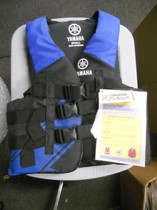 NOS Yamaha Blue Size S Mens PFD Personal Floating Device Vest MAR-16V3B-BL-SM - Picture 1 of 5