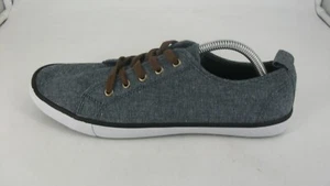 H&M Denim Look Canvas Lace Up Pumps UK 8 EU 42 JS096 DD 09 - Picture 1 of 6