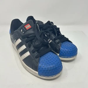 Adidas x Superstar J Sneakers GY3324 CBlack/Ftwwht Blue Kids Shoes Size 6 lego - Picture 1 of 11