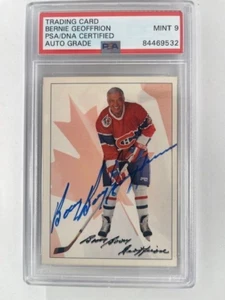 Bernie Geoffrion PSA/DNA Certified Auto Grade Mint 9 Hall of Fame - Picture 1 of 3