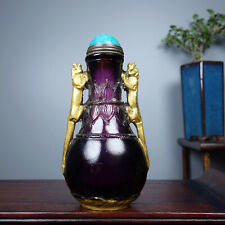 9 cm China Coloured glaze snuff bottle Liuli snuff bottle animal beast