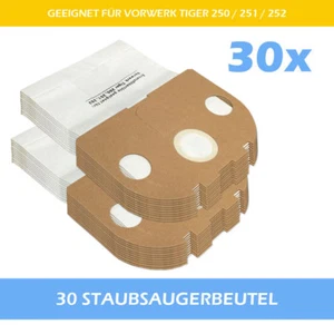 30 Papier Filtertüten Staubsaugerbeutel geeignet Für Vorwerk Tiger 250 251 252 - Bild 1 von 1