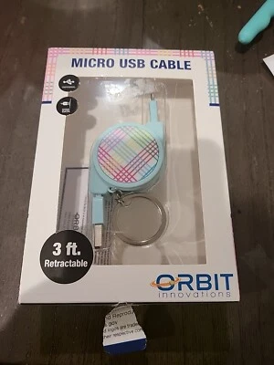 Retractable Micro USB Cable Data Sync Charger Cord  New  - Image 1 of 4