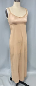 Slip Vintage TALLA 32 LARGO LARGO elástico beige nude VANITY FAIR - Imagen 1 de 11