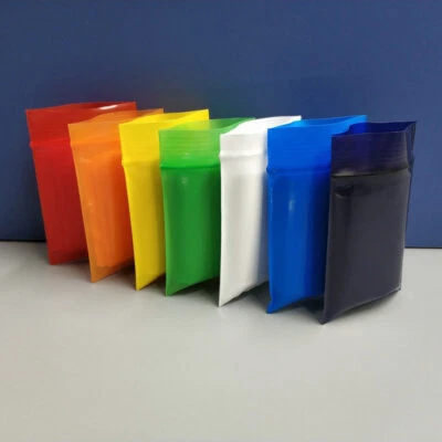 100pcs Multi Colour &Clear Plastic Bags Baggy Grip Self Seal Pouch Storage Bags - Image 1 of 4
