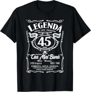 Rumänien Tshirt 45 Geburtstag Tricou Aniversar Romanesc Cadou Pentru 45 De Ani RO - Bild 1 von 23