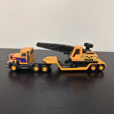 VINTAGE 1980 BUDDY L CORP PETERBUILT SEMI CAMINHÃO COM GUINDASTE REBOQUE BRINQUEDO  - Imagem 1 de 4