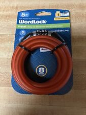 WORDLOCK FLEXIBLE CABLE BIKE LOCK, EASY-TO-REMEMBER WORD COMBINATION 5 FT