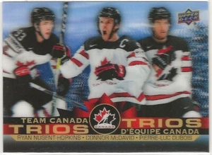 2021-22 Upper Deck Tim Hortons Team Canada Trios Nugent-Hopkins McDavid Dubois - Picture 1 of 2