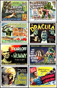 SONDERPOSTEN mit 8 einzelnen SCI-FI und HORROR 11x14 TITELKARTEN und HS Drucken - Bild 1 von 1