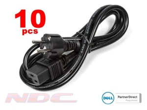 10 x NEW Dell 1.8m (6ft) EU 2-Pin High Power C19 Power Cable/Lead (Joblot) - Picture 1 of 2