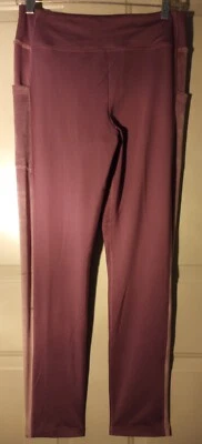 Victoria's Secret Pink VARSITY HIGH WAIST  LEGGING L Mauve Ice Velour Large NWT - Image 1 of 4