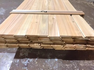 Madera de lengüeta y ranura para revestimiento de cedro rojo occidental británico personalizable (15 m²) - Imagen 1 de 17