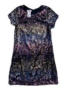 NEW Bonnie Jean Girls Size 14 Purple OMBRE Sequin Jewel Dress - Picture 1 of 9
