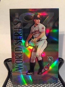 1998 Topps Chrome Refractor UNCUT PROOF Chad Ogea Indians World Series #282