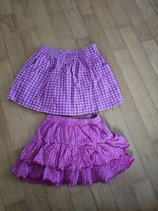 2x Rock Gr. 92 pink weiß Mädchen Sommer Rüschen schick süß Set Paket - Bild 1 von 4