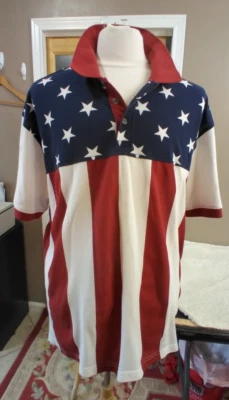 Polo Bass Pro Shops Bandera Americana XXL 3 Botones Mezcla Algodón Legado Para Hombres Foto 1 de 4