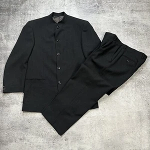 Kenzo Homme Vintage Minimalist Wool Nehru Collar Suit Blazer Jacket Pants Men’s - Picture 1 of 24