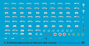 Peddinghaus-Decals 1/48 3540 Motorradkennzeichen la Wehrmacht - Photo 1 sur 1