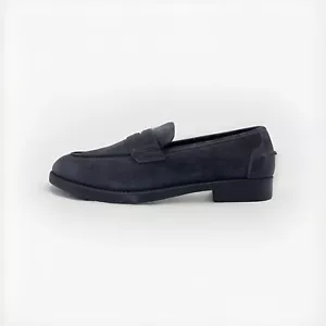 $800 Salvatore Ferragamo Ayden Gray Suede Loafers US 12 Made in Italy - Picture 1 of 6