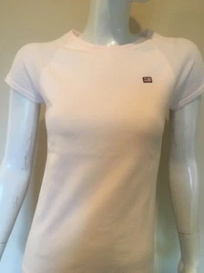 Polo Jeans Co. Ralph Lauren Cotone Maniche Corta Rosa Med Top Nuovo - Foto 1 di 3