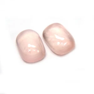 Piedra preciosa de cuarzo rosa natural 13,90 CTS HERMOSA 2 PIEZAS CABINA DE LUJO Cuarzo rosa - Imagen 1 de 2