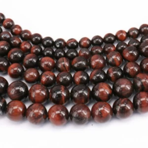 6mm-12mm Huge Red Tiger's Eye Round Gemstone Loose Beads 15'' AAA++ - Picture 1 of 10