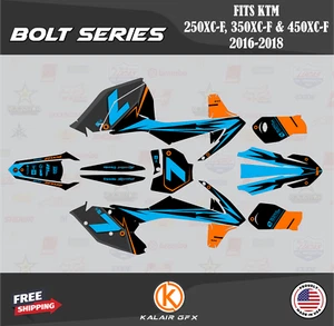 Graphics Kit for KTM 250XC-F 350XC-F 450XC-F (2016-2018) Bolt Series - OG Cyan - Picture 1 of 6