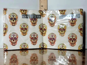 Day of the Dead Sugar Skull Premium 3-ply Beverage Napkins 2 packs/40 ea pk. - Picture 1 of 6