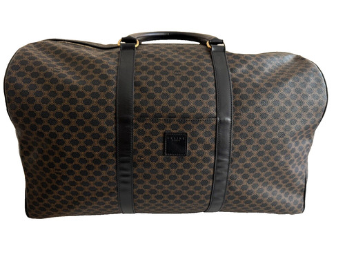 Borsa Celine Macadam Boston nera marrone (47 cm) usata ma in ottime condizioni