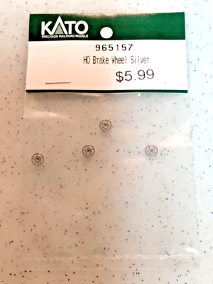 KATO 965157 HO ТОРМОЗНОЕ КОЛЕСО HO МАСШТАБ НОВЫЙ, 4 СЕРЕБРЯНЫЕ ТОРМОЗНЫЕ КОЛЕСА В УПАКОВКЕ - Изображение 1 из 4