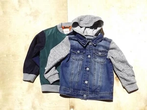 Größe 4t Kleinkind Jungen Jacke, Katze & Jack, Kunstklasse, Denim Windbreaker Set - Bild 1 von 5