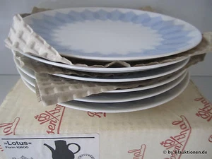 Rosenthal LOTUS  blau 6x KUCHENTELLER 19 cm Plate NEU & OVP Plate Teller Frühstü - Bild 1 von 2