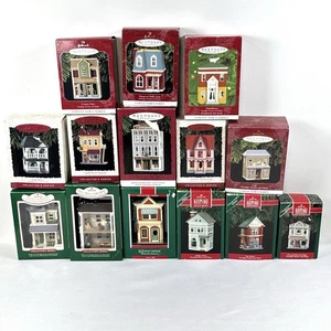 Hallmark Keepsake Ornaments Nostalgic Houses and Shops 1987-2000 Lot of 14 - Picture 1 of 3