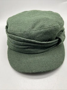 Vintage Sears Mütze Militärstil verstellbar Wollmischung Kadett Armee Kappe flache Mütze neu aus altem Lagerbestand - Bild 1 von 13